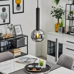 Suspension Trezeste Noir, 1 lumière