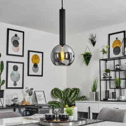 Suspension Trezeste Noir, 1 lumière
