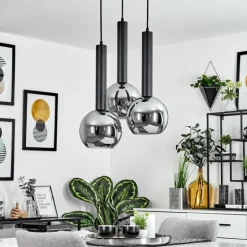 Suspension Trezeste Noir, 3 lumières