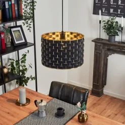 Suspension Ubac Noir, 1 lumière