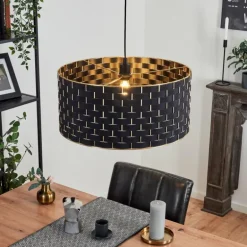 Suspension Ubac Noir, 1 lumière