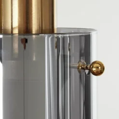 Suspension Vaurois Laiton, Noir, 4 lumières