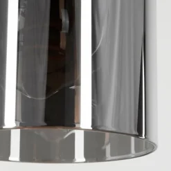 Suspension Vaurois Laiton, Noir, 1 lumière