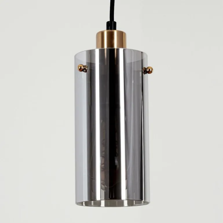 Suspension Vaurois Laiton, Noir, 1 lumière