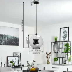 Suspension Veikkaala Noir, 1 lumière