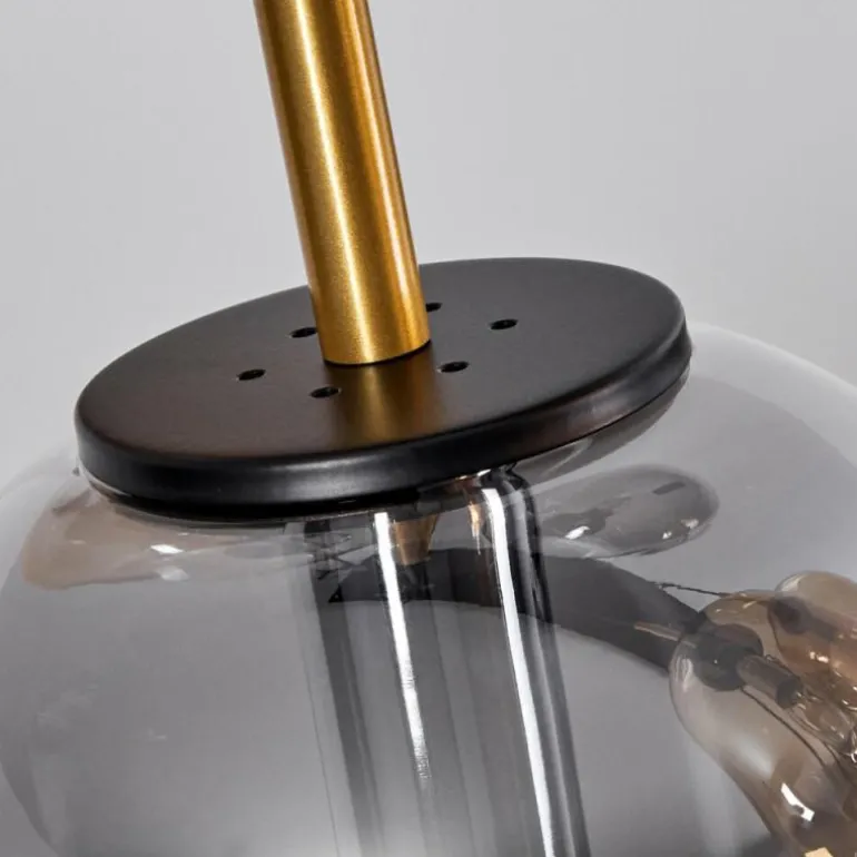 Suspension Verbania Laiton, Noir, 8 lumières