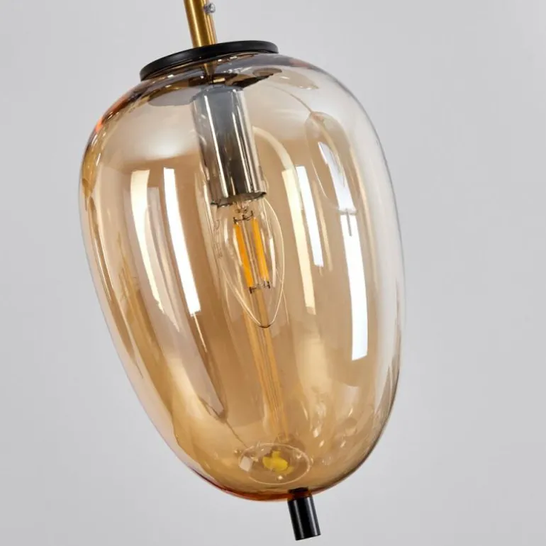 Suspension Verbania Laiton, Noir, 8 lumières