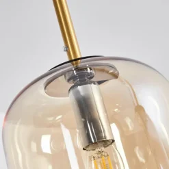 Suspension Verbania Laiton, Noir, 4 lumières