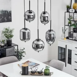 Suspension Verbania Noir, 5 lumières