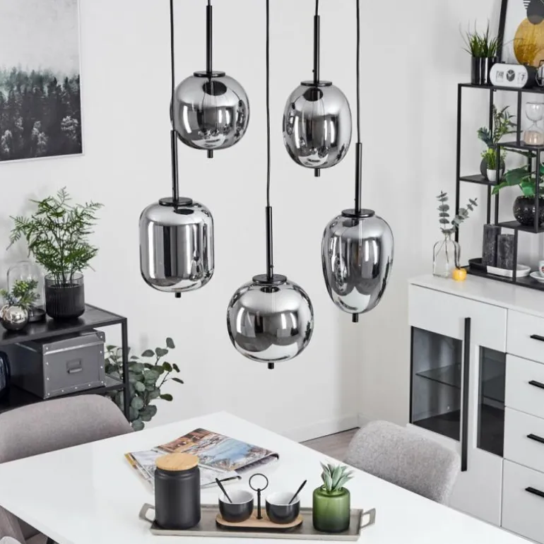 Suspension Verbania Noir, 5 lumières