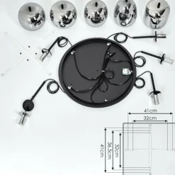 Suspension Verbania Noir, 5 lumières