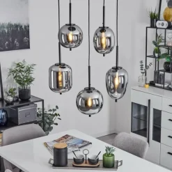 Suspension Verbania Noir, 5 lumières