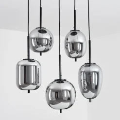 Suspension Verbania Noir, 5 lumières