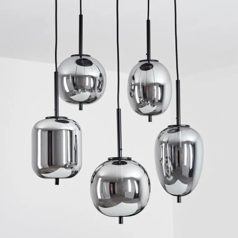 Suspension Verbania Noir, 5 lumières