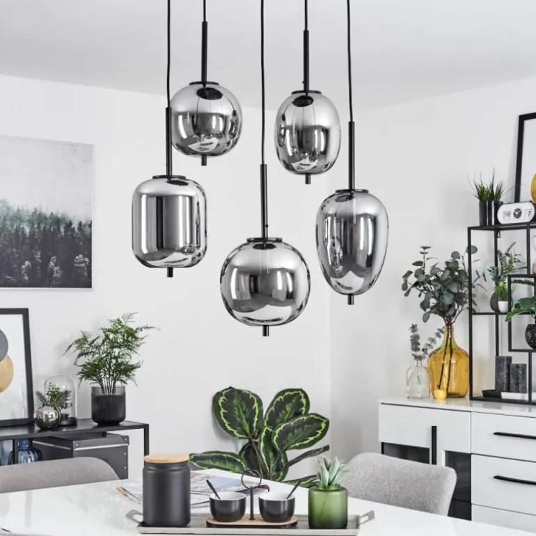 Suspension Verbania Noir, 5 lumières