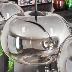 Suspension - Verre 30 cm Apedo Clair, Fumé, 4 lumières