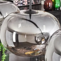 Suspension - Verre 30 cm Apedo Fumé, 4 lumières