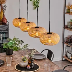 Suspension - Verre 25 cm Ripoll Écru, 4 lumières