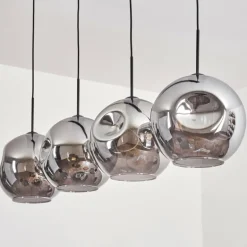 Suspension - Verre 30 cm Ripoll Fumé, 4 lumières