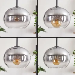 Suspension - Verre Apedo Clair, Fumé, 3 lumières