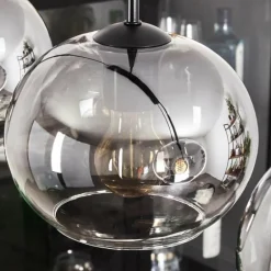 Suspension - Verre Apedo Clair, Fumé, 4 lumières