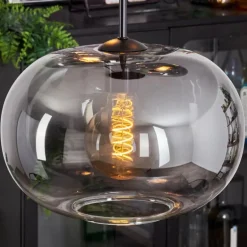 Suspension - Verre Apedo Clair, Fumé, 3 lumières