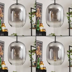 Suspension - Verre Apedo Clair, Fumé, 3 lumières