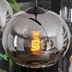 Suspension - Verre Apedo Fumé, 4 lumières