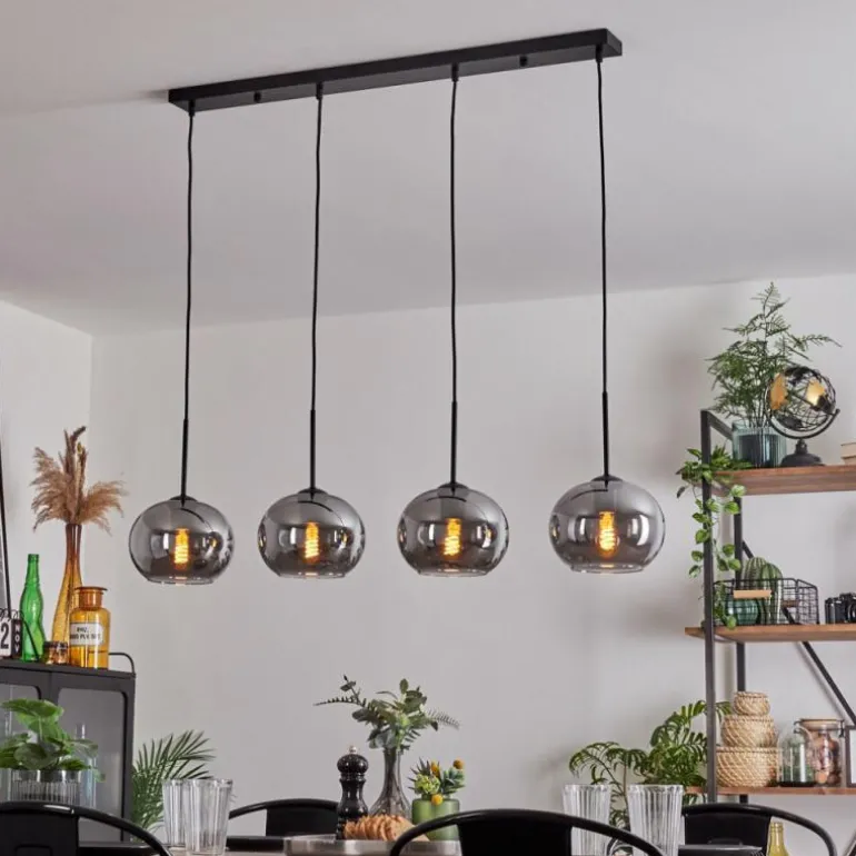 Suspension - Verre Apedo Fumé, 4 lumières