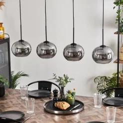 Suspension - Verre Apedo Fumé, 4 lumières