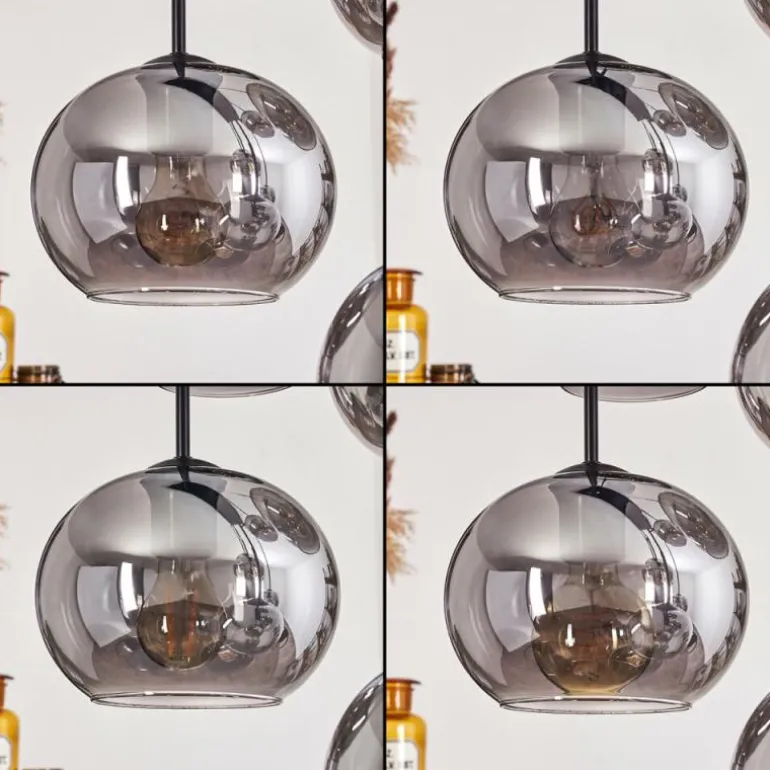 Suspension - Verre Apedo Fumé, 6 lumières