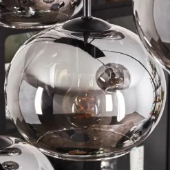 Suspension - Verre Apedo Fumé, 6 lumières