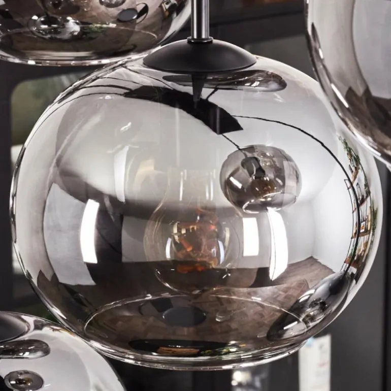 Suspension - Verre Apedo Fumé, 6 lumières