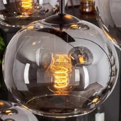 Suspension - Verre Apedo Fumé, 6 lumières