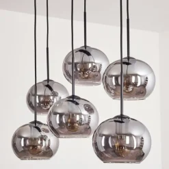 Suspension - Verre Apedo Fumé, 6 lumières