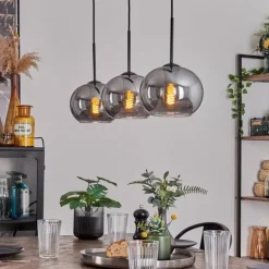 Suspension - Verre Apedo Fumé, 3 lumières