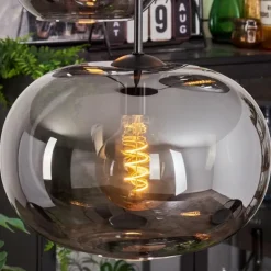 Suspension - Verre Apedo Fumé, 3 lumières