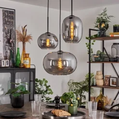 Suspension - Verre Apedo Fumé, 3 lumières