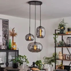 Suspension - Verre Apedo Fumé, 3 lumières