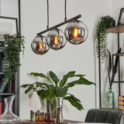 Suspension - Verre Gastor Chrome, Fumé, 3 lumières