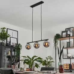 Suspension - Verre Gastor Chrome, Fumé, 3 lumières