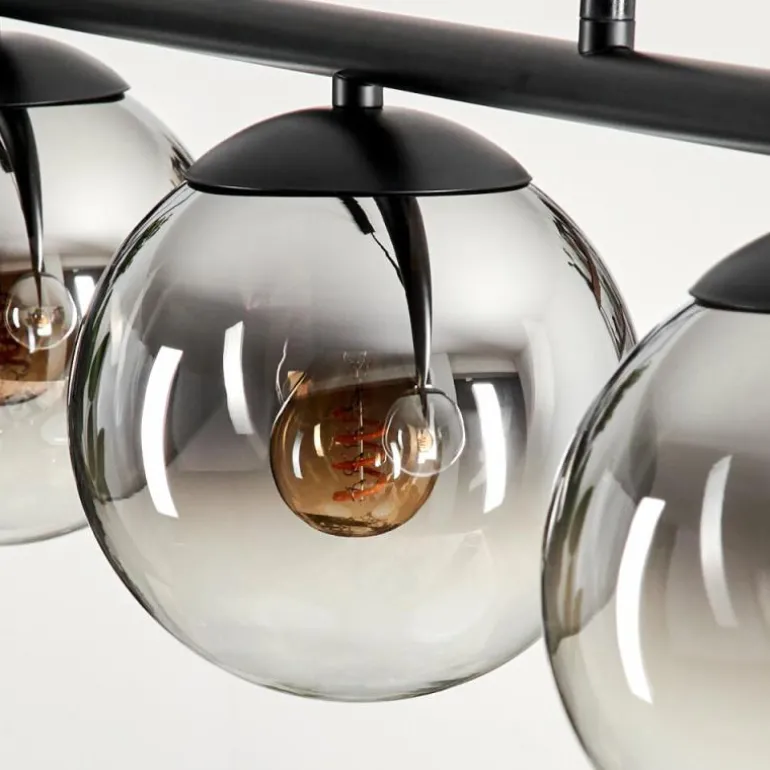 Suspension - Verre Gastor Chrome, Clair, Fumé, 3 lumières
