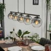 Suspension - Verre Gastor Clair, Fumé, 5 lumières
