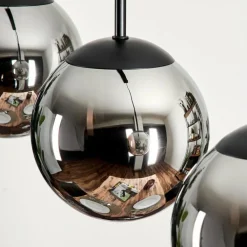 Suspension - Verre Gastor Chrome, Fumé, 3 lumières