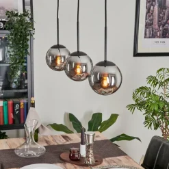 Suspension - Verre Gastor Fumé, 3 lumières