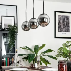 Suspension - Verre Gastor Fumé, 3 lumières