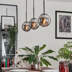 Suspension - Verre Gastor Fumé, 3 lumières