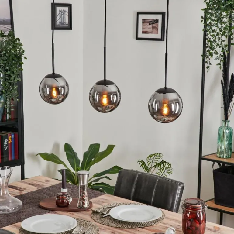 Suspension - Verre Gastor Fumé, 3 lumières