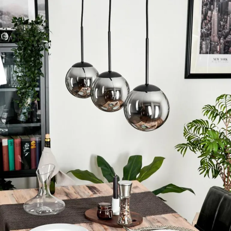 Suspension - Verre Gastor Fumé, 3 lumières