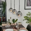 Suspension - Verre Gastor Clair, Fumé, 3 lumières